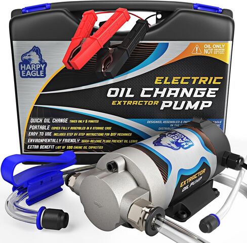 Harpy Eagle Electric Oil Change Extractor Pump 12/24V 100W, Oil Сhange Fluid Extractor Scavenge Suction Transfer Pump Portable for Automotive, Cars, Boats, ATVs, Motorcycle, Trucks with Storage Case in Saudi Arabia