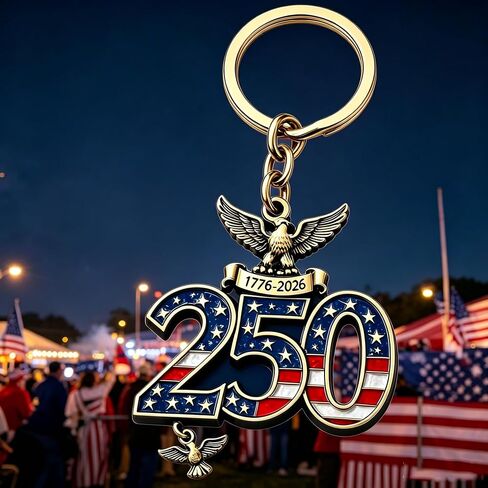 250th Anniversary of Independence Anniversary Keychain, 250 Years of American Independence Day 4th of July Keychain Gift - 3Pcs 1776-2026 Independence Celebration Keychain GIft in Kuwait