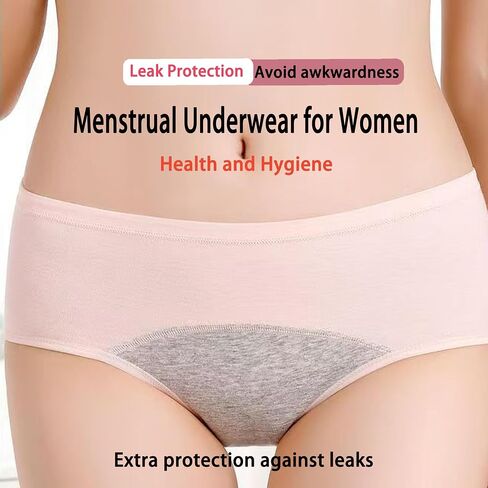 Women's double-layer underwear, 95% cotton, comfortable and close-fitting, move Soft Breathable Postpartum Panties Stretch in Saudi Arabia