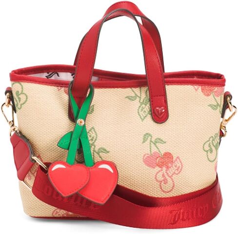Juicy Couture Juicy Paradise Mini Tote Bag, Canvas, Crossbody Strap, 10.5x7 Inch in Kuwait
