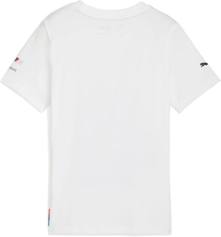 PUMA Unisex-Child BMW M Motorsport Graphic T-Shirt, White Block AH25, Big Kid Medium in Kuwait