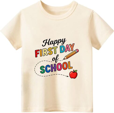 First Day of School Shirt Kids – Happy First Day of Kindergarten Preschool Tee Boys Girls 3T-7T in Saudi Arabia