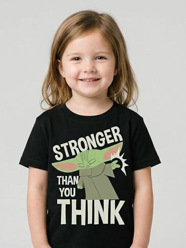 Star Wars The Mandalorian Glow in the Dark Little Kids T-Shirts - Grogu/Lightsabers for Juvy 4-7 Years in Saudi Arabia