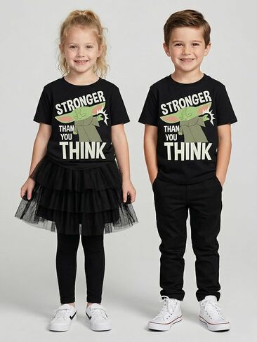 Star Wars The Mandalorian Glow in the Dark Little Kids T-Shirts - Grogu/Lightsabers for Juvy 4-7 Years in Saudi Arabia