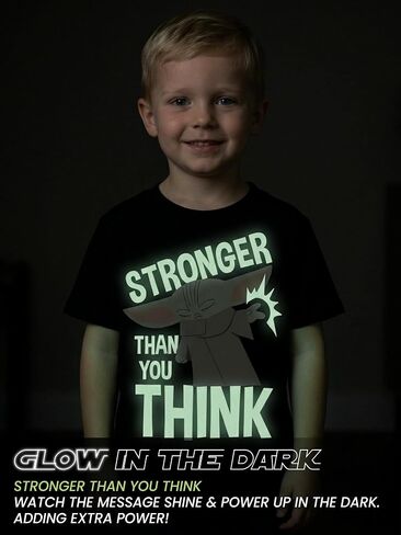 Star Wars The Mandalorian Glow in the Dark Little Kids T-Shirts - Grogu/Lightsabers for Juvy 4-7 Years in Saudi Arabia