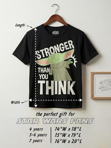 Star Wars The Mandalorian Glow in the Dark Little Kids T-Shirts - Grogu/Lightsabers for Juvy 4-7 Years in Saudi Arabia