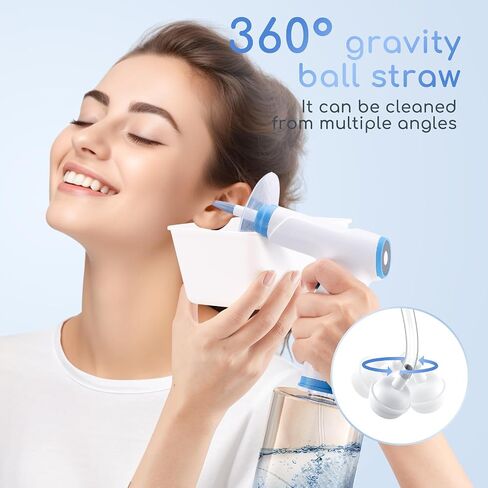Earwax Removal - Electric Ear Irrigation Kit with 4 Pressure Modes, Ear Cleaner with Camera, 1080P Otoscope, Ear Cleaning Tool with 7-Piece Set, Earwax Removal Kit for Daily Cleaning(White) in Saudi Arabia