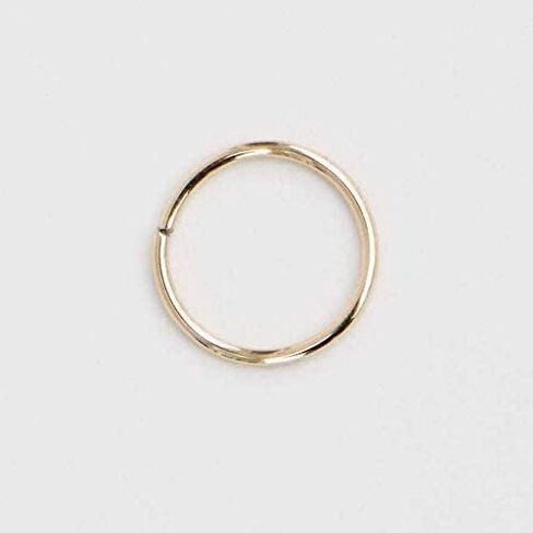 20G 14K Solid Gold Nose Ring Hoop Piercing Jewelry, 5mm 6mm 7mm 8mm 9mm Inner Diameter, Hypoallergenic Nose Hoop, Handmade Rose, White or Yellow Gold, for Nose, Septum, Cartilage, Helix & Earrings in Kuwait