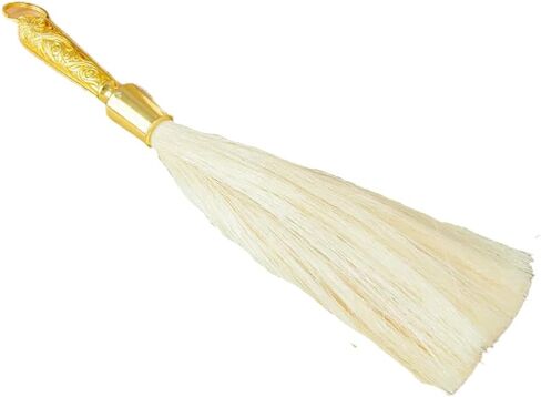 RZRHMUHN Orthodox Holy Water Brush - 15.4" Zinc Alloy Golden Ornate Design with Gem Accents, Perfect for Baptism, Weddings & Religious Ceremonies in Saudi Arabia