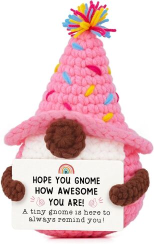 AceThrills Christmas Gnomes Gifts for Women, Inspirational Emotional Support Crochet Gnome Birthday Thanksgiving Xmas Gifts for Women Men Daughter Friend Boss Coworker Sister Mom Grandma in Saudi Arabia