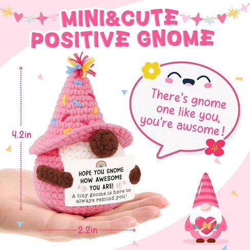 AceThrills Christmas Gnomes Gifts for Women, Inspirational Emotional Support Crochet Gnome Birthday Thanksgiving Xmas Gifts for Women Men Daughter Friend Boss Coworker Sister Mom Grandma in Saudi Arabia