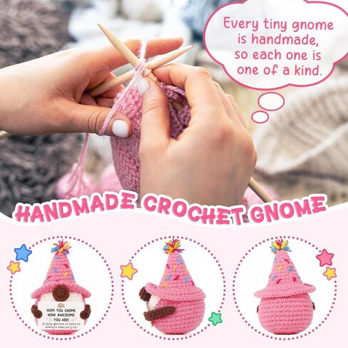 AceThrills Christmas Gnomes Gifts for Women, Inspirational Emotional Support Crochet Gnome Birthday Thanksgiving Xmas Gifts for Women Men Daughter Friend Boss Coworker Sister Mom Grandma in Saudi Arabia