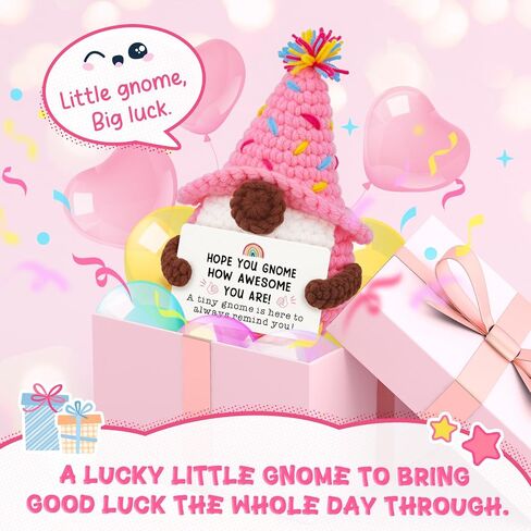 AceThrills Christmas Gnomes Gifts for Women, Inspirational Emotional Support Crochet Gnome Birthday Thanksgiving Xmas Gifts for Women Men Daughter Friend Boss Coworker Sister Mom Grandma in Saudi Arabia