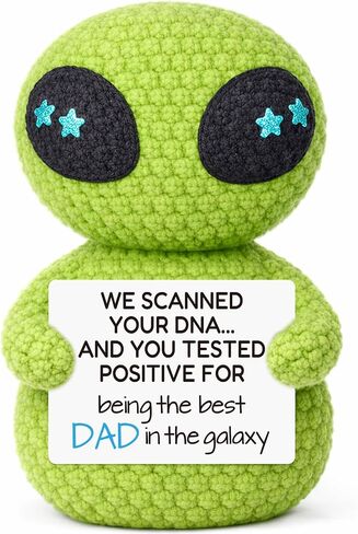 Crochet Alien Themed Gift for Dad from Daughter Son Wife,Fathers Day Birthday Gifts for Best Dad Ever in the Galaxy,Cute Alien Gift Decor for Step First Time Bonus New Daddy Father in Law in Saudi Arabia