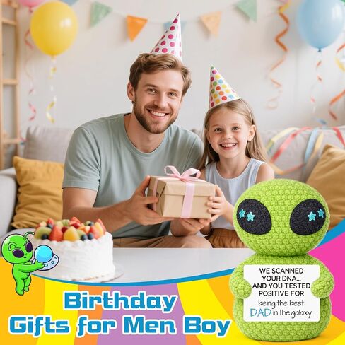 Crochet Alien Themed Gift for Dad from Daughter Son Wife,Fathers Day Birthday Gifts for Best Dad Ever in the Galaxy,Cute Alien Gift Decor for Step First Time Bonus New Daddy Father in Law in Saudi Arabia