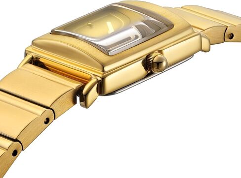 BERNY Vintage Gold Watches for Women, Elegant Square Women's Wrist Watch, Small Ladies Analog Quartz Watches, Minimalist 3ATM Waterproof All Stainless Steel Birthday Present in Kuwait