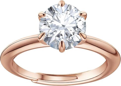 Solitaire Moissanite Engagement Ring, Round Cut 2.5 carat Wedding Ring, 925 Sterling Silver Craftsmanship with 14K white gold plating Promise Ring for Women—Wedding & Anniversary Jewelry Gift Adjustable Ring 4-10 in Kuwait