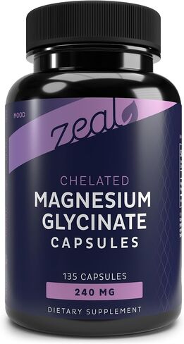 Zeal Naturals Triple Magnesium Complex Supplement - Glycinate, Malate, Citrate | 400mg, 180 Capsules | High Absorption Chelated Magnesium for Sleep, Mood, Muscle Recovery, Relaxation in Saudi Arabia