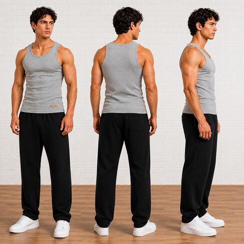 Von Dutch Mens Tank Tops - 5 Pack Soft Cotton A-Shirts for Men, Sleeveless Classic Mens Undershirts for Everyday Wear in Kuwait