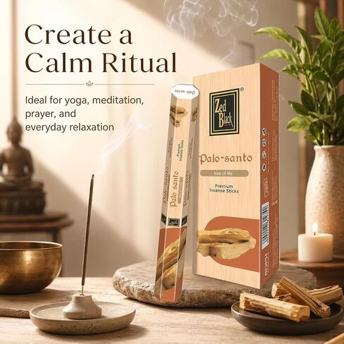 Palo Santo Incense Sticks – 120 Count | Woody Aromatic Fragrance for Meditation Yoga Home Fragrance & Daily Use | Smooth, Long-Lasting Burn | Zed Black in Saudi Arabia