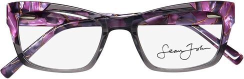 Sean John 6027 Cat Eye Eyeglass Frame/Glasses Colorful Celebrity Designer Luxury Premium Acetate Plastic in Saudi Arabia