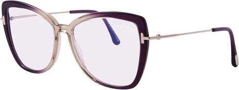 إطار نظارة طبية للنساء من توم فورد FT 5882-B BLUE BLOCK بنفسجي مظلل 55/15/135 in Kuwait
