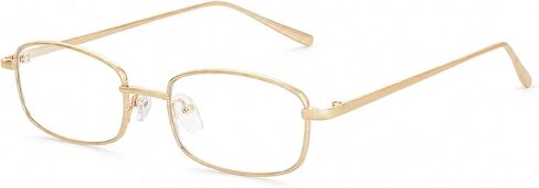Fashion Glasses for Woman Men Y2k Rectangle Blue Light Non Prescription Fake Clear Glasses 90s Metal Glasses Frame in Kuwait