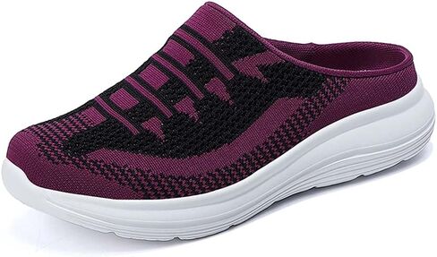 MFairy Women's Slip-On Mule Sneaker Breathable Mesh Tennis Shoes Light Weight Weaving Slippers in Saudi Arabia