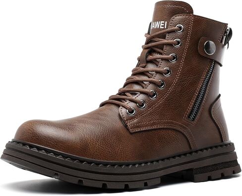 Steel Toe Boots for Men, Water Resistant Anti Slip Safety Work Boots, ASTM F2413 Industrial Construction Shoes, Lightweight Kevlar Midsole, Side Zip Up in Saudi Arabia