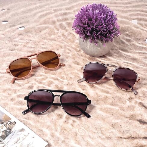 MMOWW 3 Pack Aviator Bifocal Reading Sunglasses for Women Men Retro Double Bridge Sun Readers UV400 Protection Pilot Style in Saudi Arabia