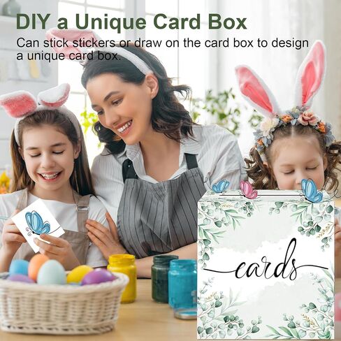 Sage Greenery Card Box, Paperboard 8.7" Card Box for Party Graduation Birthday Wedding Bridal or Baby Showers Retirement Anniversary Valentine's Day, Raffle or Money Box in Saudi Arabia