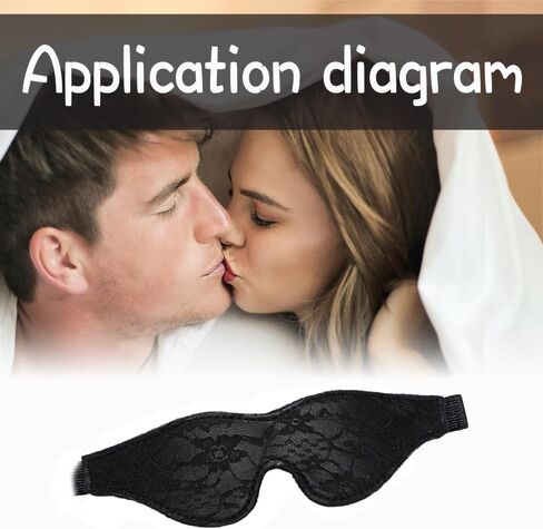 Satin Eye Mask, Soft Comfortable Silk Sleeping Cover Blindfold Tie for Valentine's Day Gift, Sleep Blindfold for Adults Play for Home Travel Office Use for Role Play Travel (Black) in Saudi Arabia