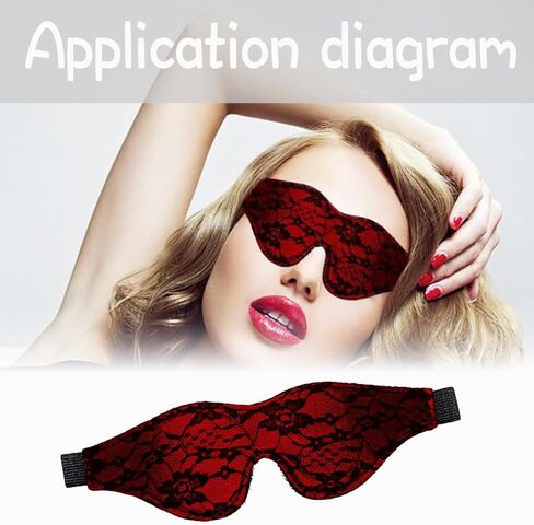 Satin Eye Mask, Soft Comfortable Silk Sleeping Cover Blindfold Tie for Valentine's Day Gift, Sleep Blindfold for Adults Play for Home Travel Office Use for Role Play Travel (Black) in Saudi Arabia