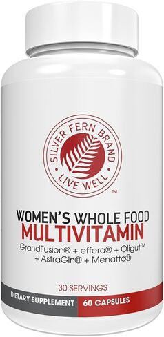 Silver Fern Women’s Whole Food Multivitamin – Daily Vitamin & Mineral Supplement with GrandFusion®, Oligut™, Effera®, AstraGin® & Menatto® K2 – 60 Capsules, 30 Servings in Saudi Arabia