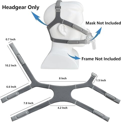 2 Packs Replacement Amara View Headgear Closed Edges Adjustable Amara View CPAP Mask Strap CPAP Headgear Strap(Without Mask) in Saudi Arabia
