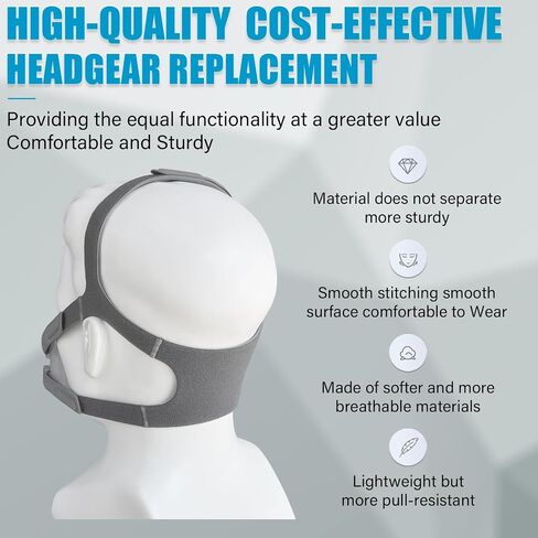 2 Packs Replacement Amara View Headgear Closed Edges Adjustable Amara View CPAP Mask Strap CPAP Headgear Strap(Without Mask) in Saudi Arabia