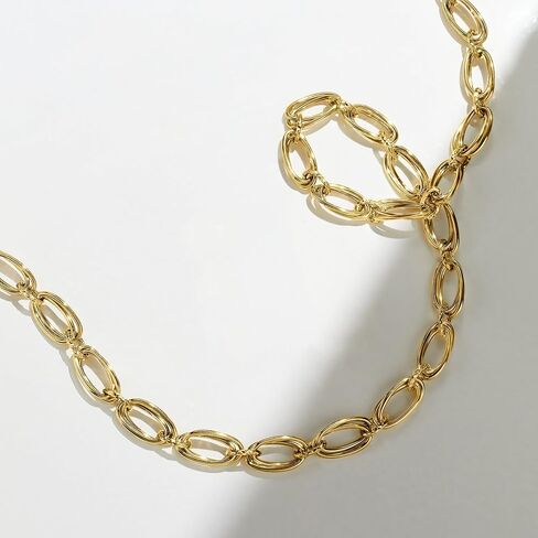 Ross-Simons Italian 18kt Yellow Gold Double-Oval Link Necklace in Kuwait