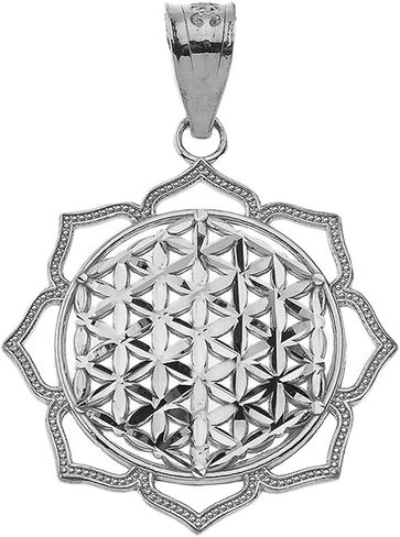 Flower of Life Pendant Necklace Fine Real Solid 10Kt Gold in Saudi Arabia