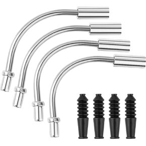 Bike V Brake Noodle Cable Guide Pipe 8Pcs Brake Noodle Cable Guide Pipe and End Caps accessories Bicycle Brake Pipe with Rubber Boots for Mountain and Road Bicycle