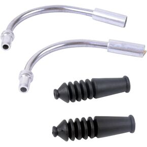 2 Pieces Bike Bicycle V Brake Pipe with Rubber Boots Bike V Brake Noodle Cable Guide Pipe Bike V-brake Noodles Linear Pull Brake Cable Guide Hose for Mountain Bikes Bicycles