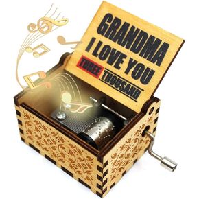ukebobo Wooden Music Box – You are My Sunshine Music Box, from Grandpa to Granddaughter, Gifts for Kids - 1 Set