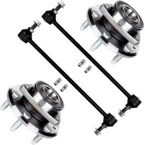 SCITOO 4pcs Front Wheel Hub Assembly Suspension Kit - Fit for Buick Enclave for Chevrolet Traverse for GMC Acadia for Saturn Outlook Front Sway Bar End Link Wheel Hub Bearing - 513277