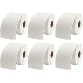 MFLABEL® 6 Rolls Dymo 1744907 Compatible Thermal Shipping Postage Label for 4XL Plus 24pcs Fragile Stickers