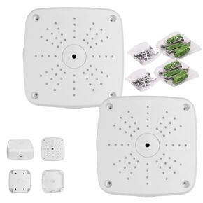 5.1" Camera Base Junction Outlet Box, Universal Junction Box for CCTV Surveillance Cameras, Plastic Waterproof Junction Box Mount Bracket (5.1" Square Mount Box)