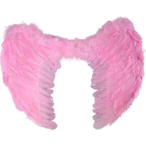 NOVELTY GIANT WWW.NOVELTYGIANT.COM Angel Heaven Fairy Godmother Feather Wings Pink Wedding Valentine's Day Cupid