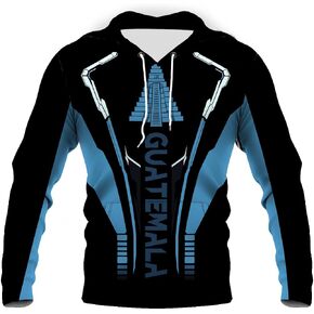 BJU National Flag Hoodie Drawstring Pullover Graphic 3D Printed Long Sleeve Sweatshirt Unisex