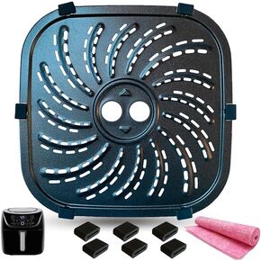 ALJ Air Fryer Tray for 8QT PowerXL Vortex Pro Air Fryer Plus, Premium Nonstick Air Fryer Grill Pan Crisper Plate Tray Insert Grate Rack Grid Shelf for PowerXL 8QT Air Fryers, Dishwasher Safe
