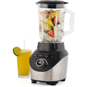 Universal 1500 Watt Turbo Elite Max Blender, 71oz-6-cup / 2.1 Liter Glass Pitcher, Premium Blender for Smoothies, Sauces, & Batters, 3 Speed Settings, Powerful 6 Stainless Steel Blades