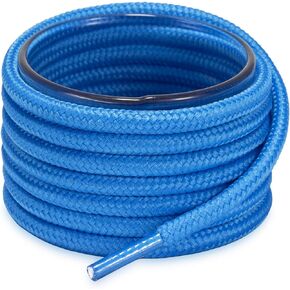 Shoemate [2 Pair Pack Solid Color Round Shoe Laces for Sneakers, Boots and Athletic Shoes
