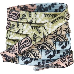 Printed Flat Designed Fun Shoe Laces Color Pattern Shoe Laces For Athletic Running Shoes Sneakers Hiking Boot